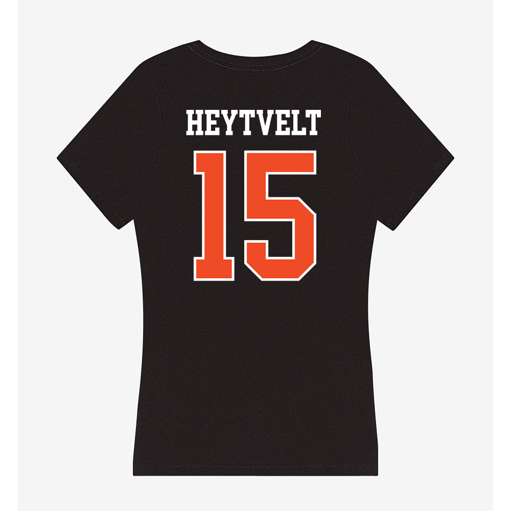 Campbell - NCAA Women's Volleyball : Hailey Heytvelt - Women's V-Neck T-Shirt-1