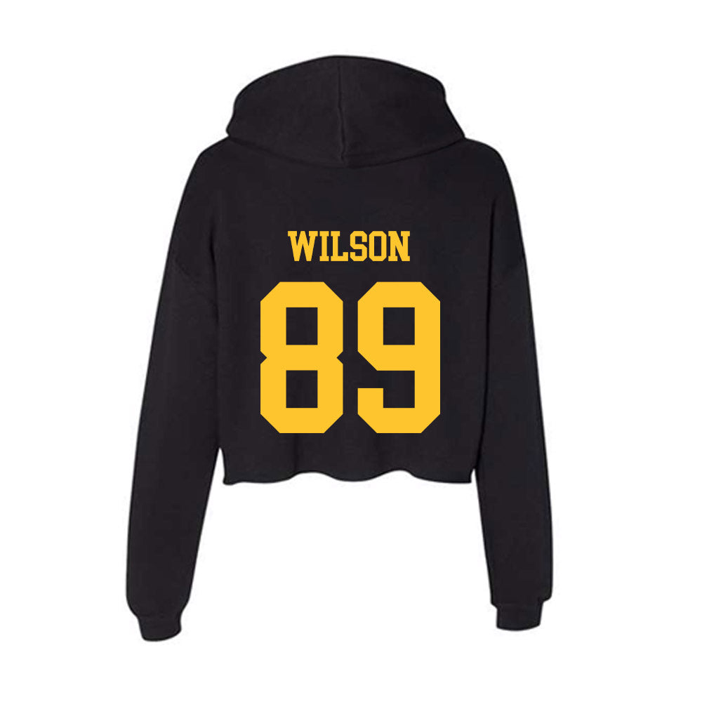 Wyoming - NCAA Football : Jake Wilson - Women's Crop Fleece Hoodie-1