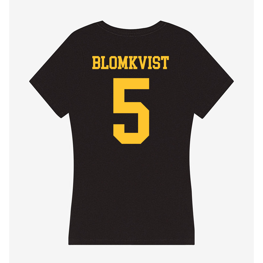 Wyoming - NCAA Women's Basketball : Liv Blomkvist - Women's V-Neck T-Shirt-1