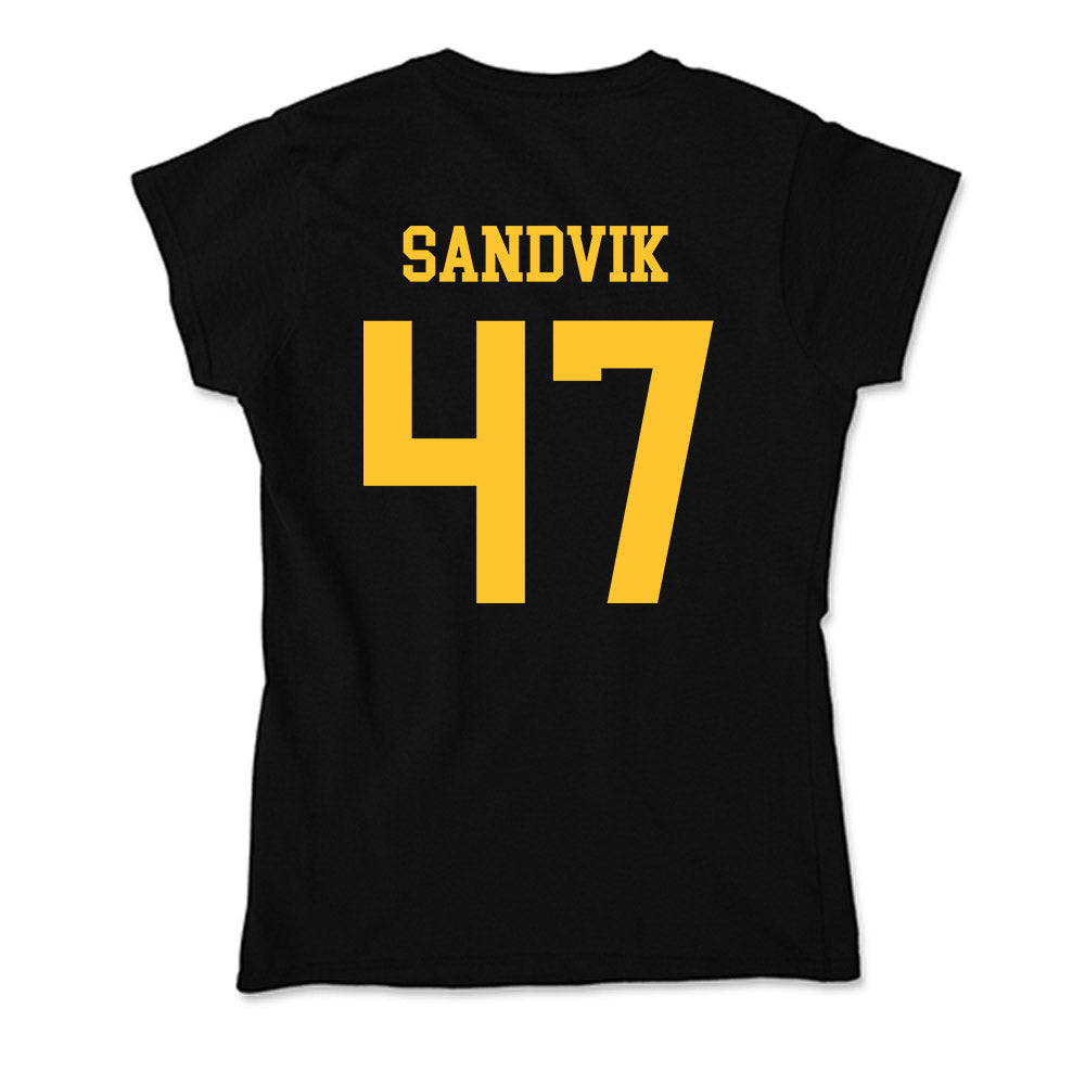 Wyoming - NCAA Football : Erik Sandvik - Soft Style Women’s T-Shirt-1
