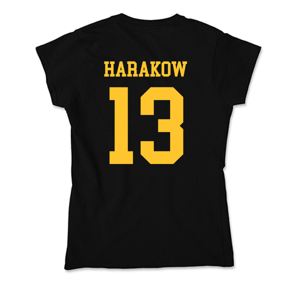Wyoming - NCAA Men's Basketball : Adam Harakow - Soft Style Women’s T-Shirt-1