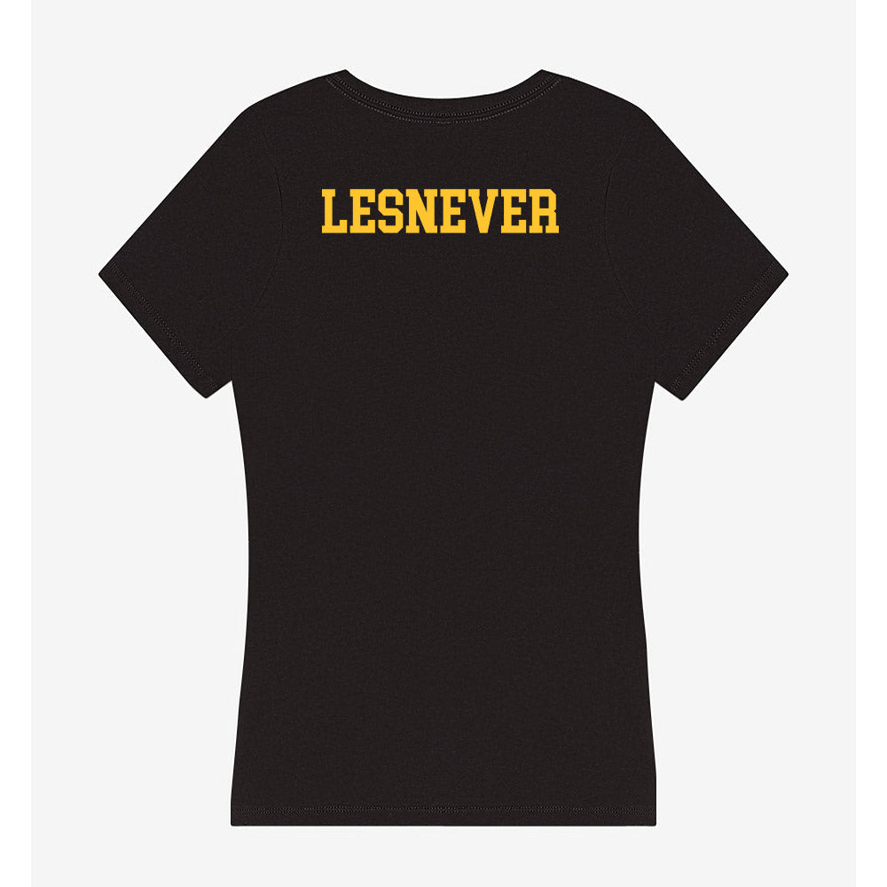 Wyoming - NCAA Women's Swimming & Diving : Ella Lesnever - Women's V-Neck T-Shirt-1