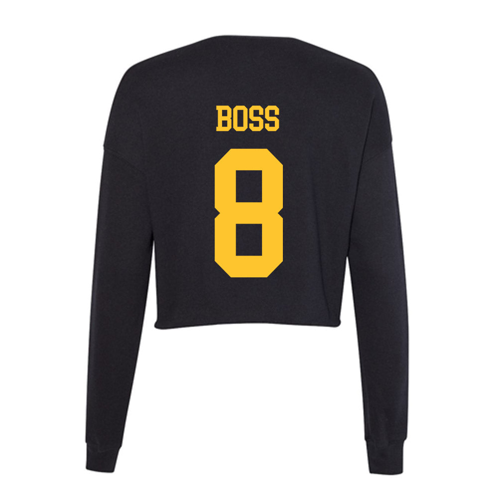 Wyoming - NCAA Football : Tyrese Boss - Women's Cropped Crew Fleece-1