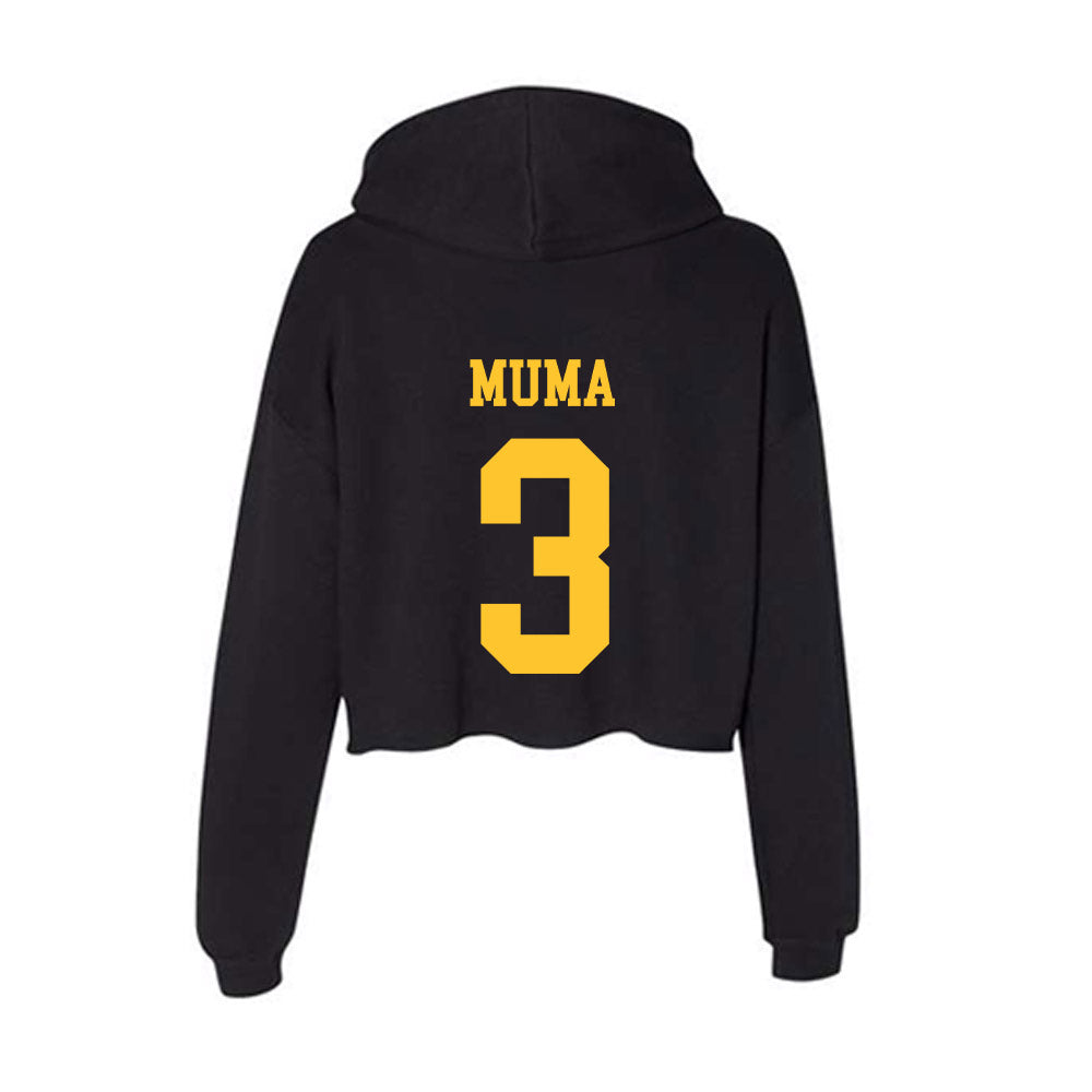 Wyoming - NCAA Women's Basketball : Payton Muma - Women's Crop Fleece Hoodie-1