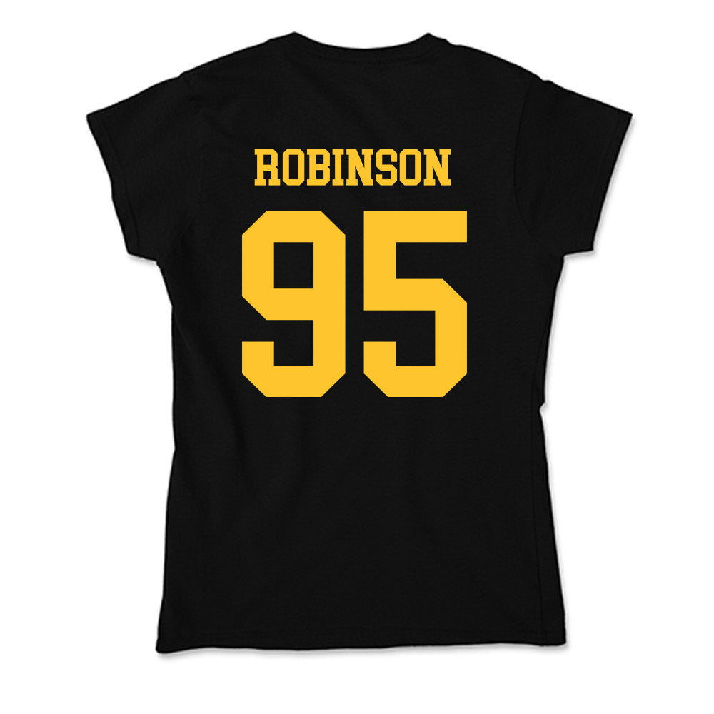 Wyoming - NCAA Football : Caleb Robinson - Soft Style Women’s T-Shirt-1