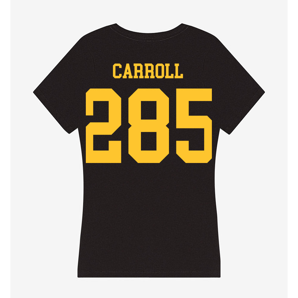 Wyoming - NCAA Wrestling : Christian Carroll - Women's V-Neck T-Shirt-1