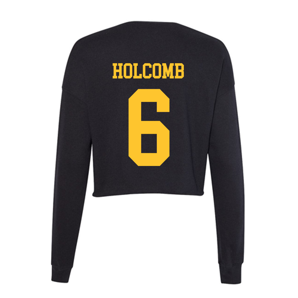 Wyoming - NCAA Women's Volleyball : Sarah Holcomb - Women's Cropped Crew Fleece-1