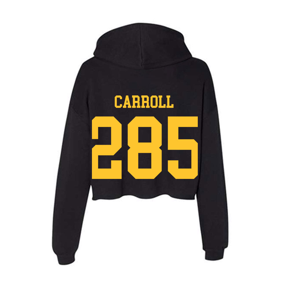 Wyoming - NCAA Wrestling : Christian Carroll - Women's Crop Fleece Hoodie-1