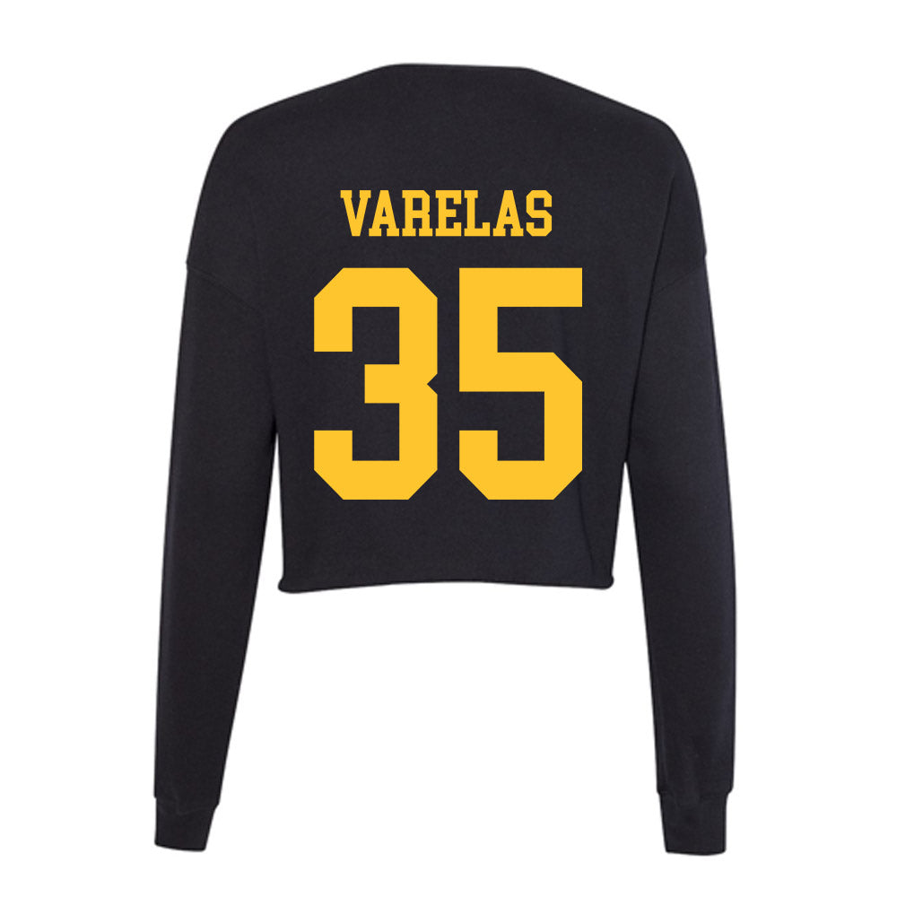 Wyoming - NCAA Football : Nikos Varelas - Women's Cropped Crew Fleece-1