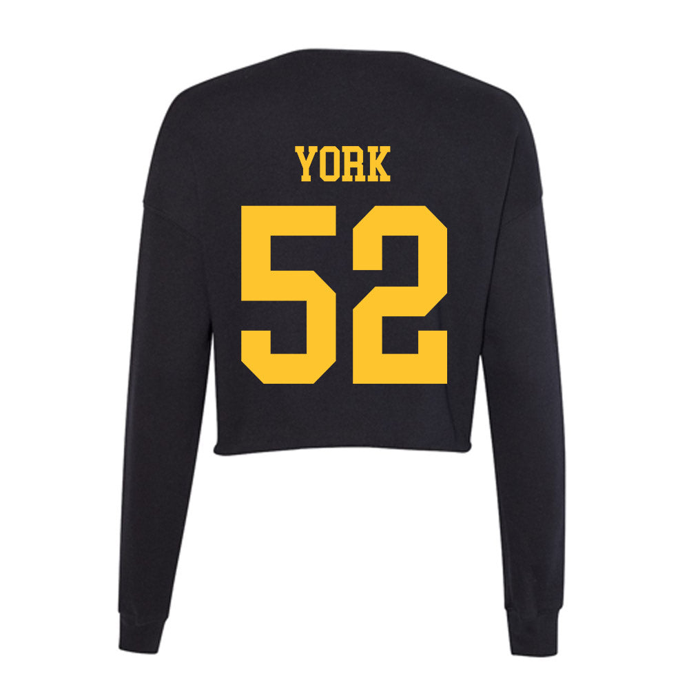 Wyoming - NCAA Football : Carson York - Women's Cropped Crew Fleece-1