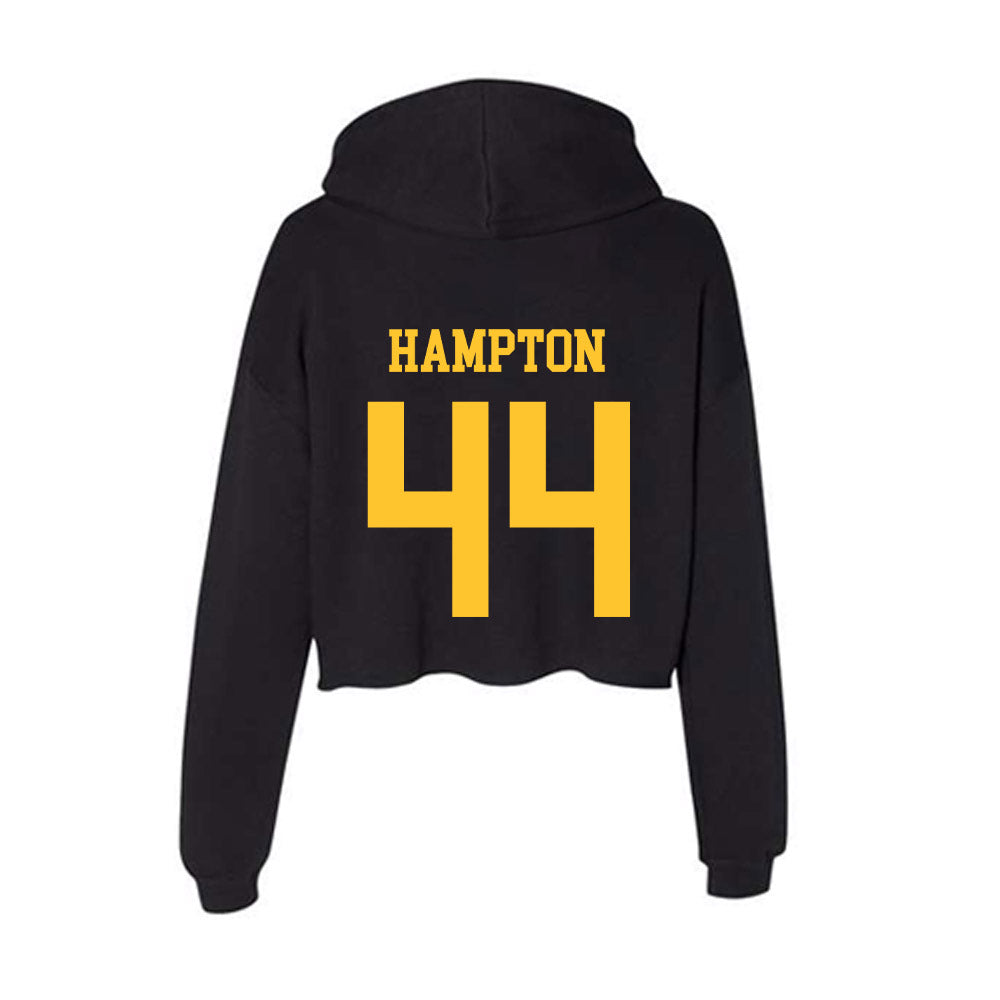 Wyoming - NCAA Football : Tyler Hampton - Women's Crop Fleece Hoodie-1