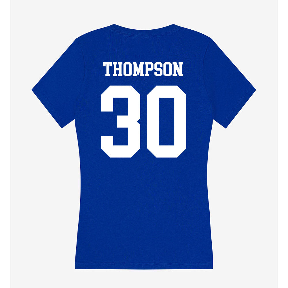 LA Tech - NCAA Women's Basketball : Kaleigh Thompson - Women's V-Neck T-Shirt-1