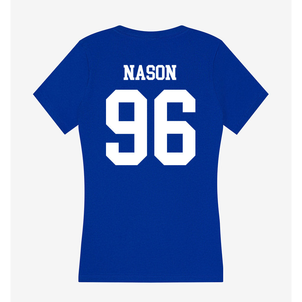 LA Tech - NCAA Football : Zion Nason - Women's V-Neck T-Shirt-1