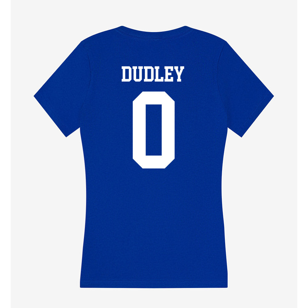 LA Tech - NCAA Men's Basketball : DJ Dudley - Women's V-Neck T-Shirt-1
