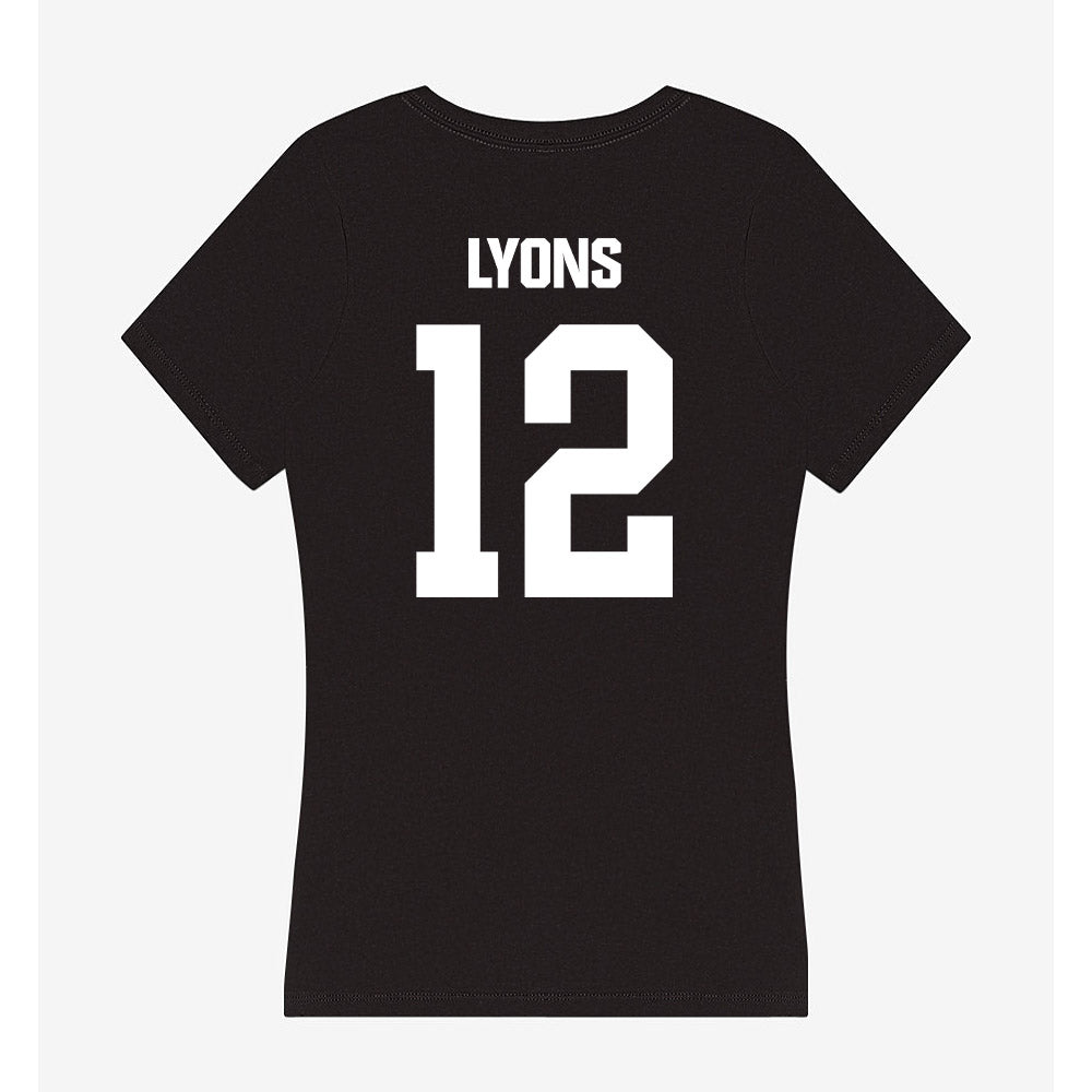 Davidson - NCAA Football : Christian Lyons - Women's V-Neck T-Shirt-1