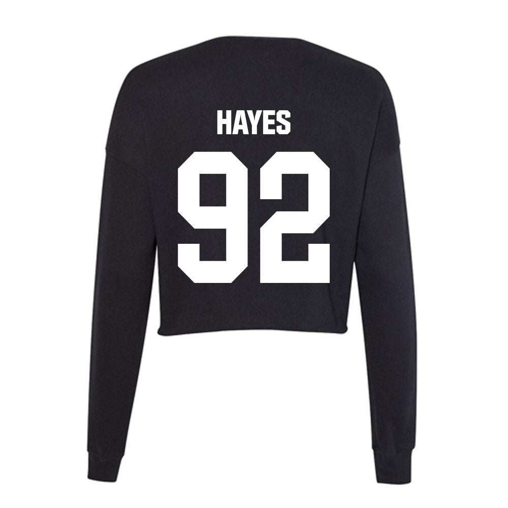 Davidson - NCAA Football : Christian Hayes - Women's Cropped Crew Fleece-1