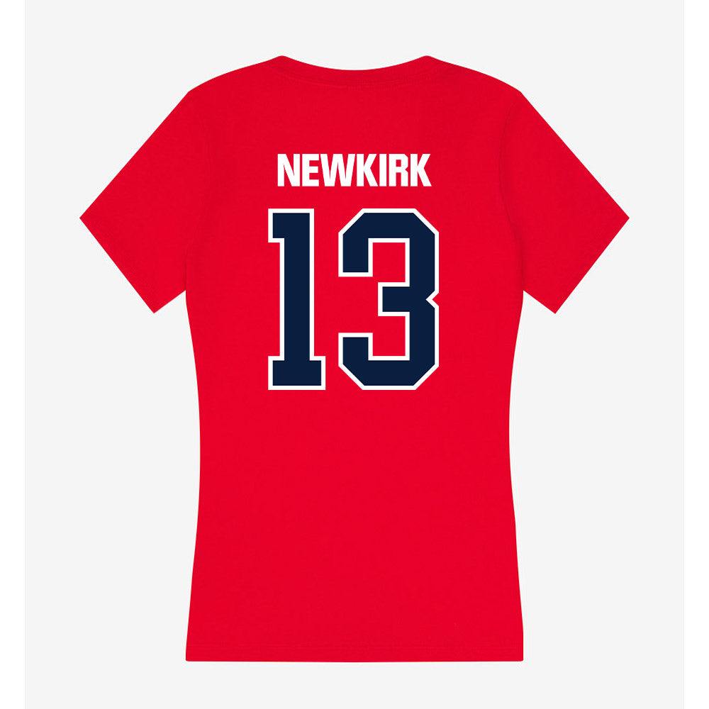 Liberty - NCAA Football : Nasir Newkirk - Women's V-Neck T-Shirt-1