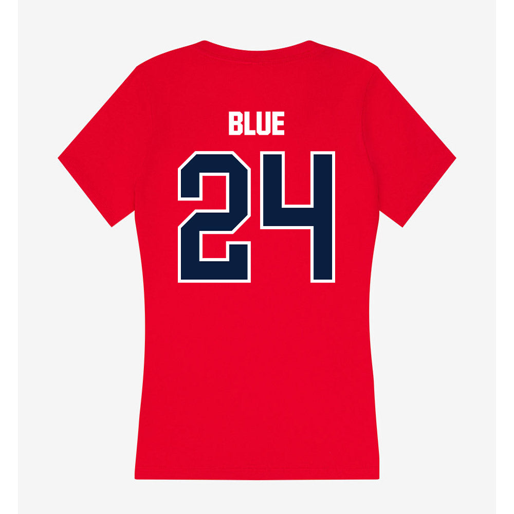Liberty - NCAA Football : Vaughn Blue - Women's V-Neck T-Shirt-1