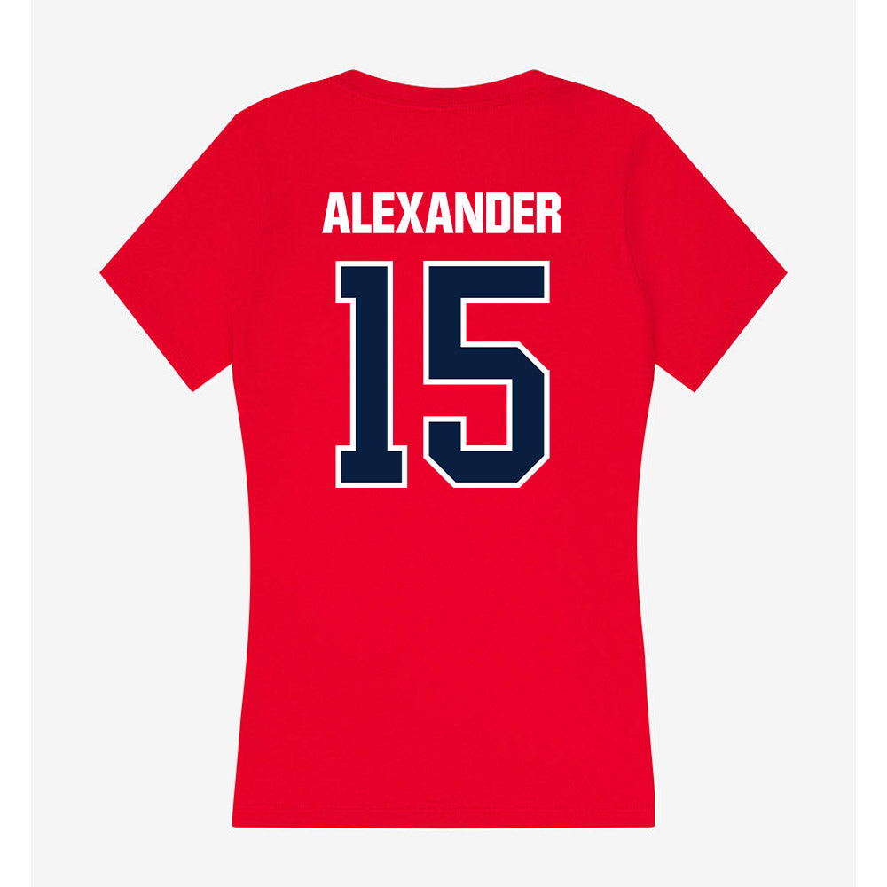 Liberty - NCAA Women's Basketball : Maleah Alexander - Women's V-Neck T-Shirt-1