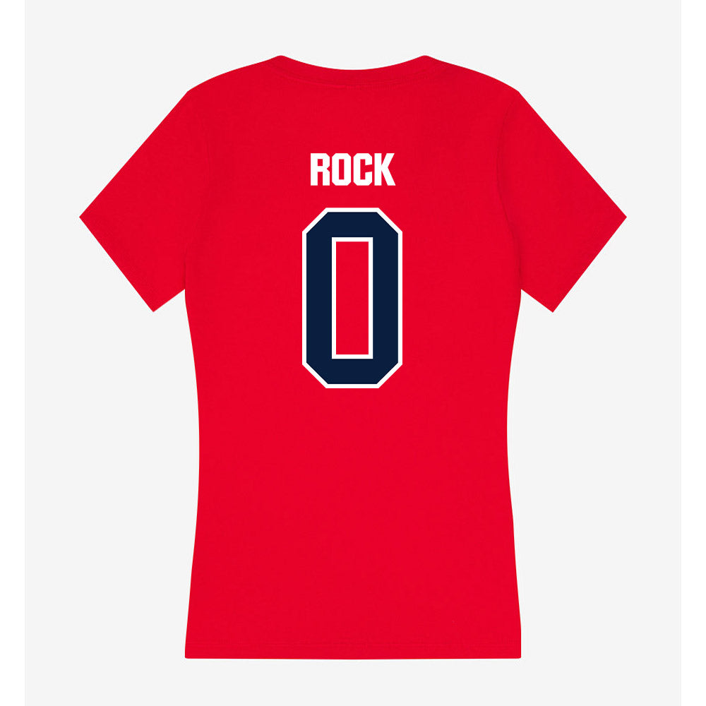 Liberty - NCAA Football : Jalon Rock - Women's V-Neck T-Shirt-1