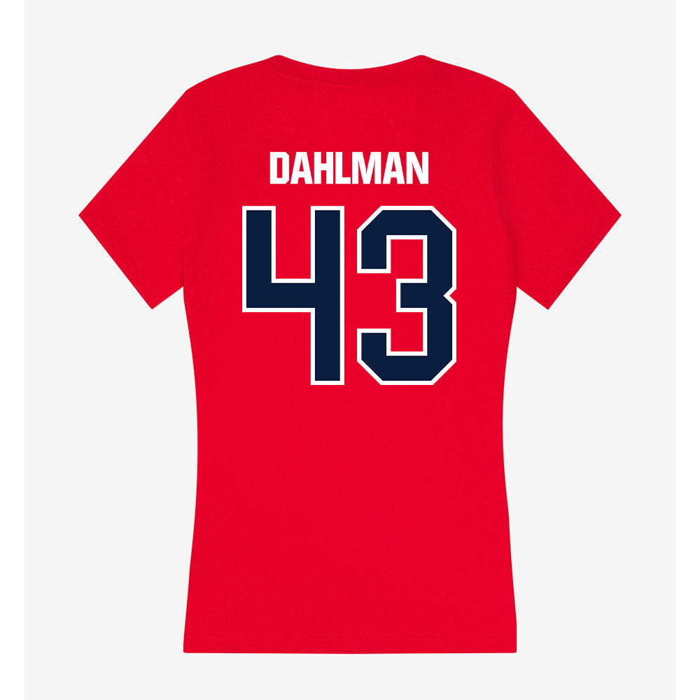 Liberty - NCAA Baseball : Brandon Dahlman - Women's V-Neck T-Shirt-1
