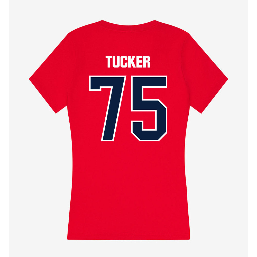 Liberty - NCAA Football : Jack Tucker - Women's V-Neck T-Shirt-1