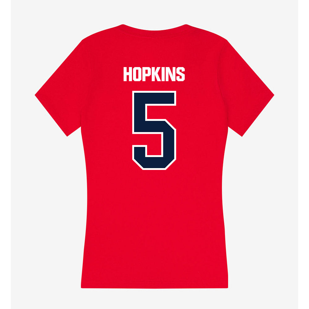 Liberty - NCAA Football : Elijah Hopkins - Women's V-Neck T-Shirt-1