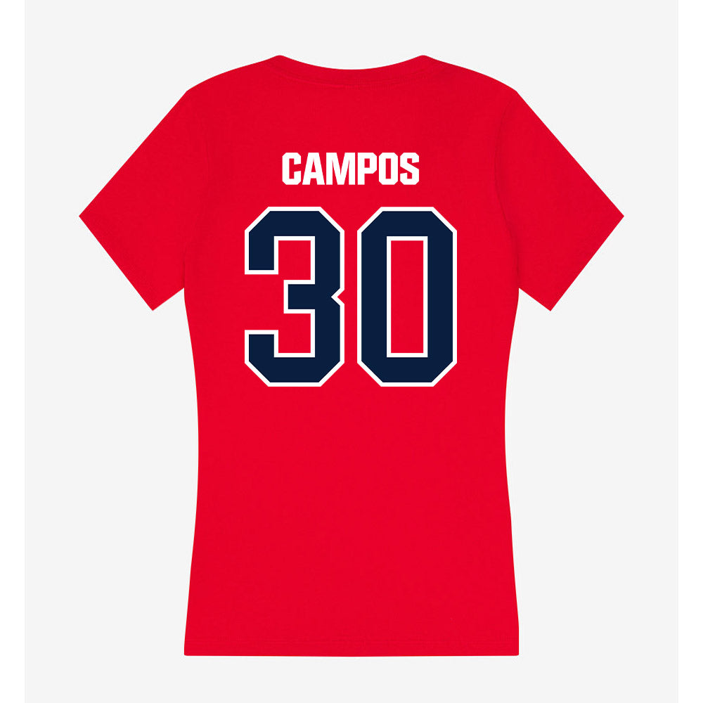 Liberty - NCAA Baseball : Joshua Campos - Women's V-Neck T-Shirt-1