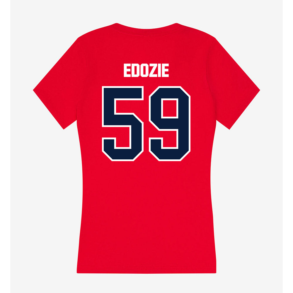 Liberty - NCAA Football : Brandon Edozie - Women's V-Neck T-Shirt-1