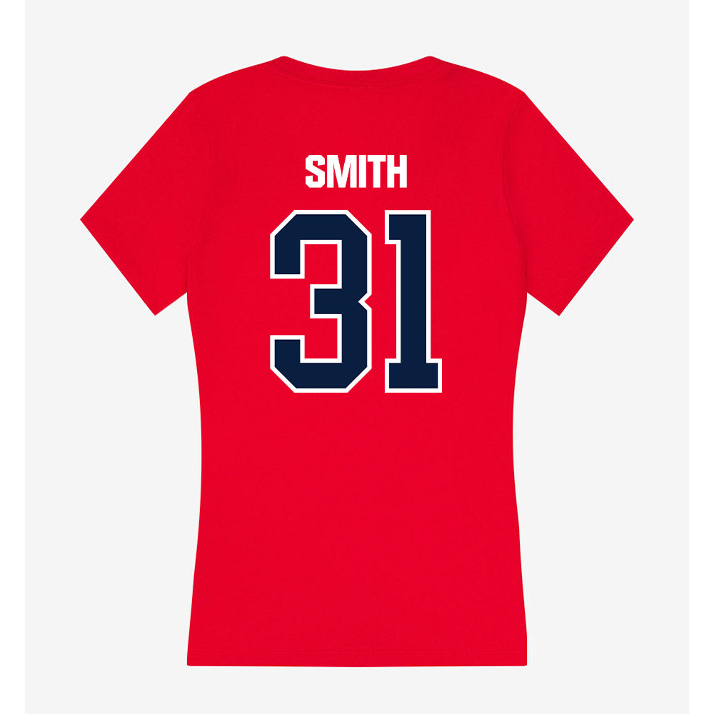 Liberty - NCAA Baseball : Kaleb Smith - Women's V-Neck T-Shirt-1