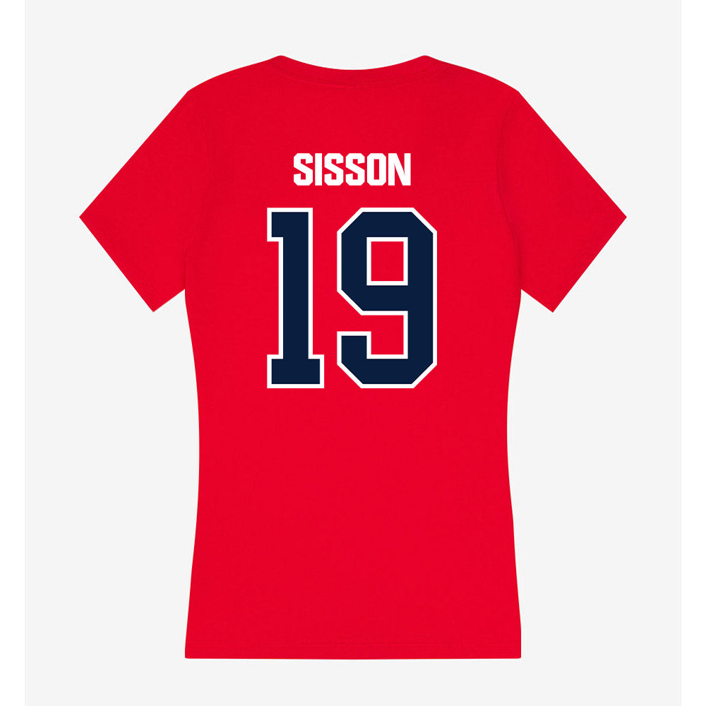 Liberty - NCAA Football : Eli Sisson - Women's V-Neck T-Shirt-1