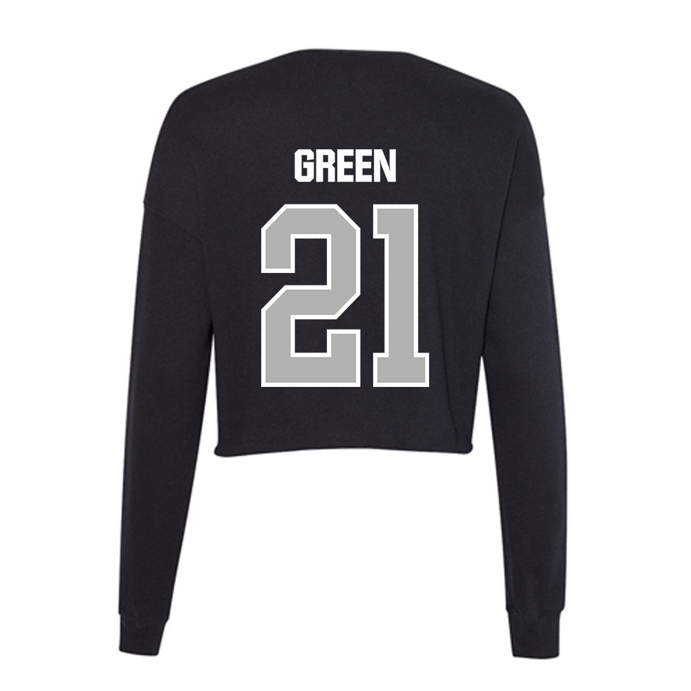 Troy - NCAA Football : Johntarius Green - Women's Cropped Crew Fleece-1