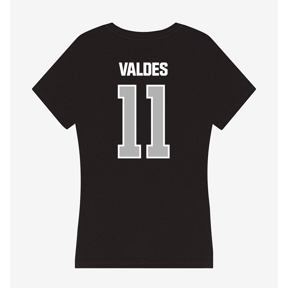 Troy - NCAA Men's Basketball : Victor Valdes - Women's V-Neck T-Shirt-1