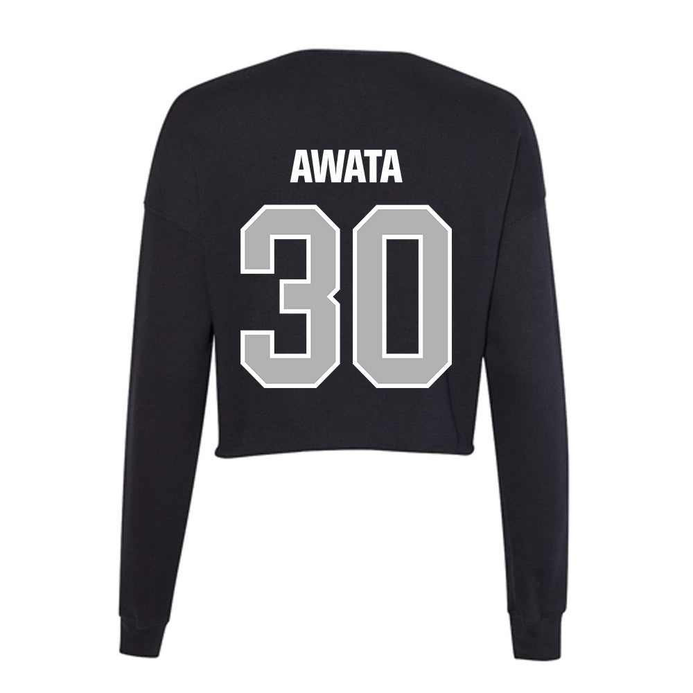 Troy - NCAA Men's Basketball : Hikaru Awata - Women's Cropped Crew Fleece-1