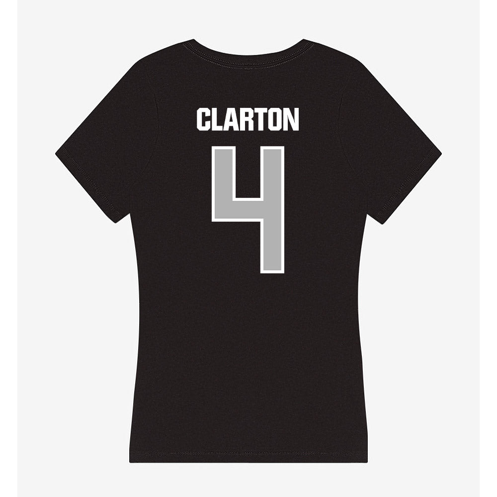 Troy - NCAA Men's Basketball : Emmanuel Clarton - Women's V-Neck T-Shirt-1