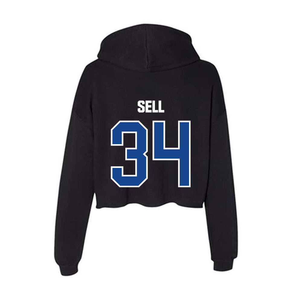 Grand Valley - NCAA Football : Keegan Sell - Women's Crop Fleece Hoodie-1