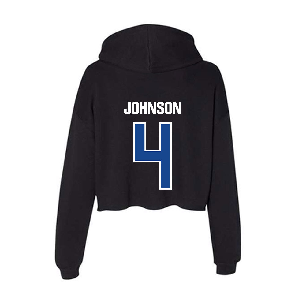 Grand Valley - NCAA Football : Darrell Johnson - Women's Crop Fleece Hoodie-1