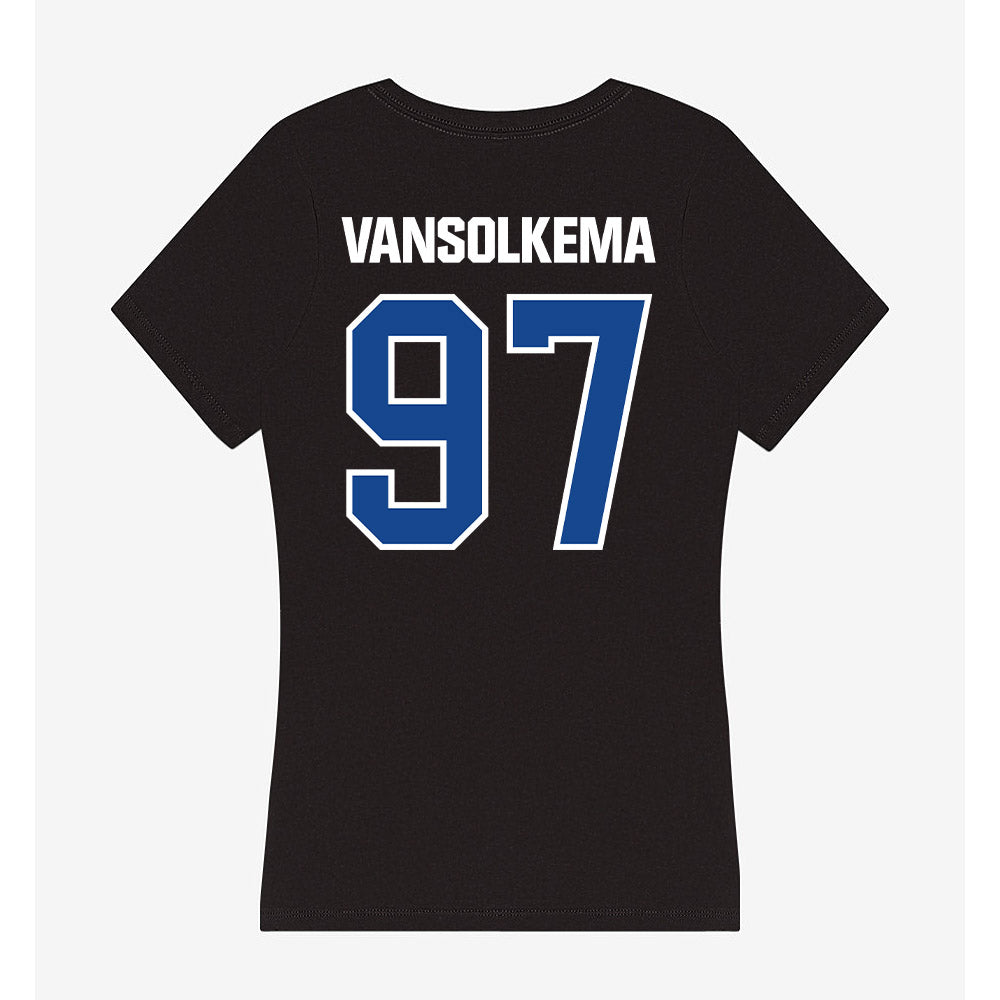 Grand Valley - NCAA Football : Camren VanSolkema - Women's V-Neck T-Shirt-1