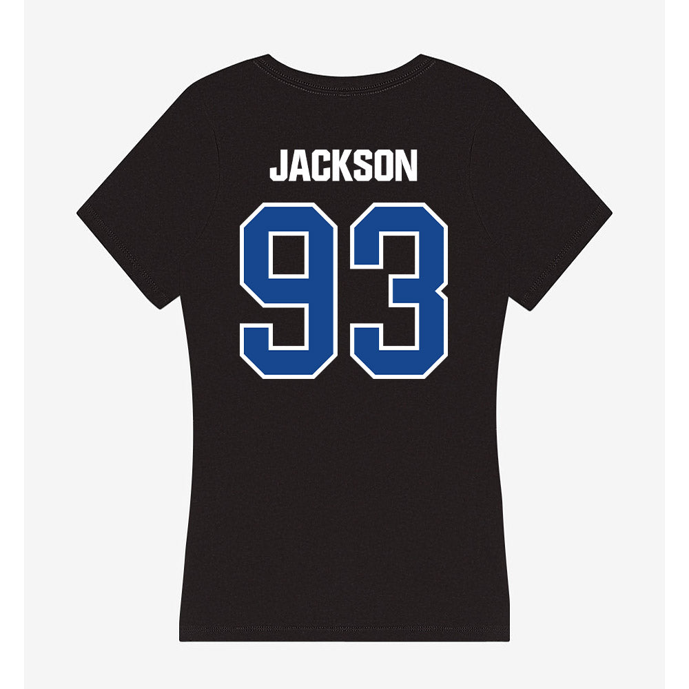 Grand Valley - NCAA Football : Ronald Jackson - Women's V-Neck T-Shirt-1