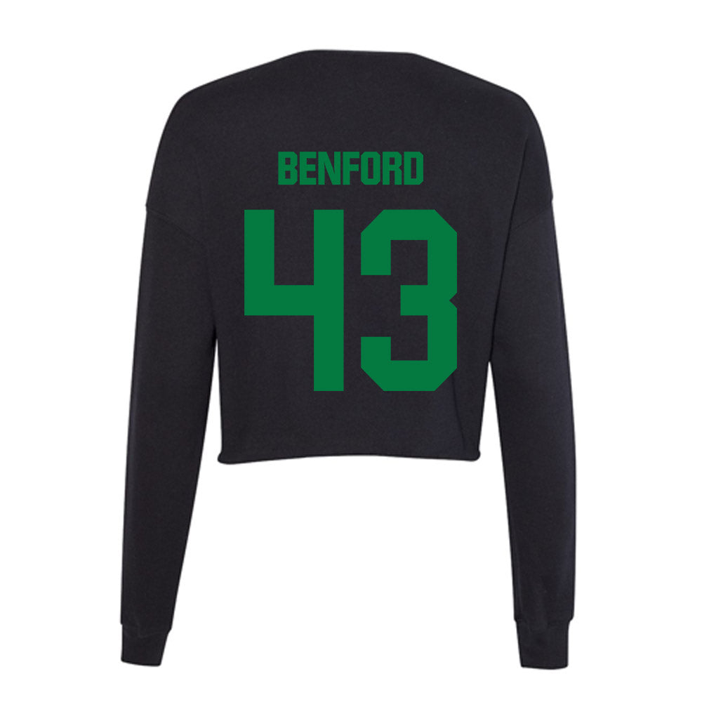 North Texas - NCAA Football : Anthony Benford - Women's Cropped Crew Fleece-1