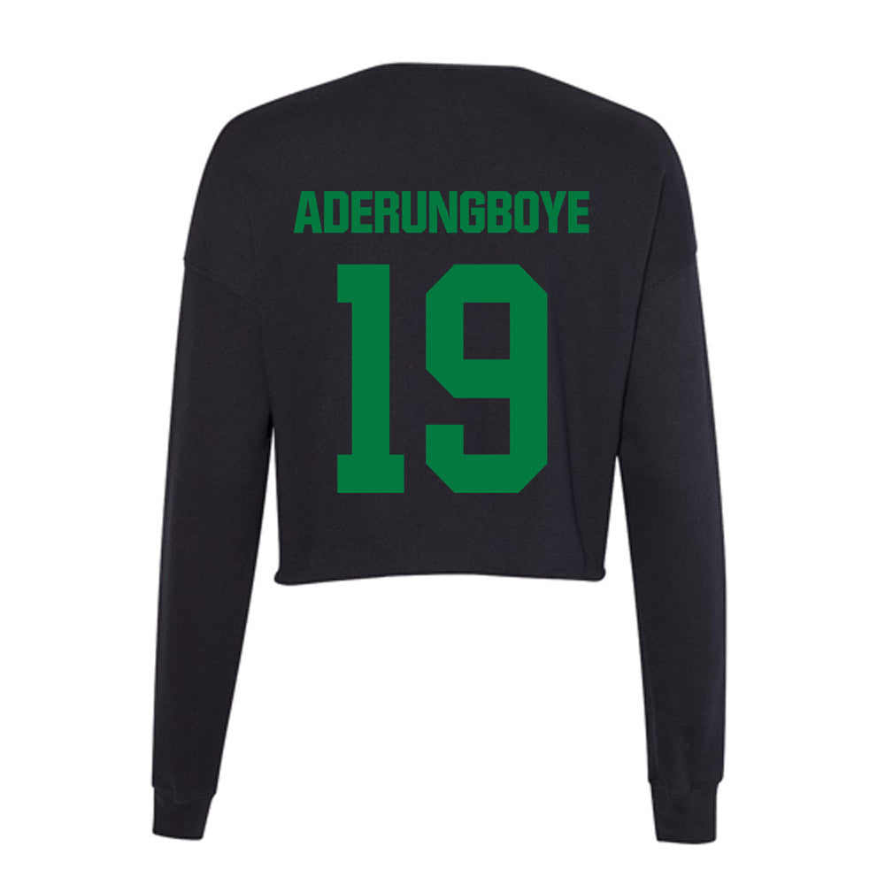 North Texas - NCAA Football : Victor Aderungboye - Women's Cropped Crew Fleece-1