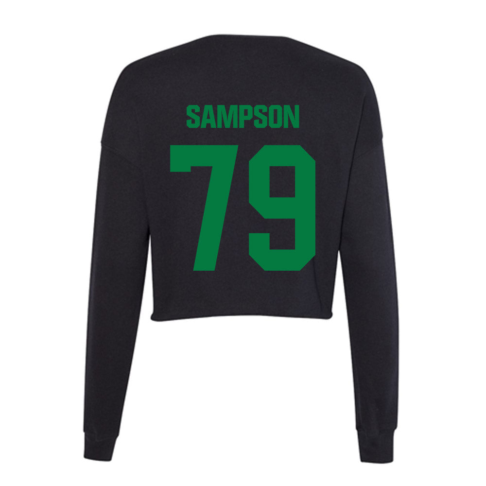 North Texas - NCAA Football : Howard Sampson - Women's Cropped Crew Fleece-1