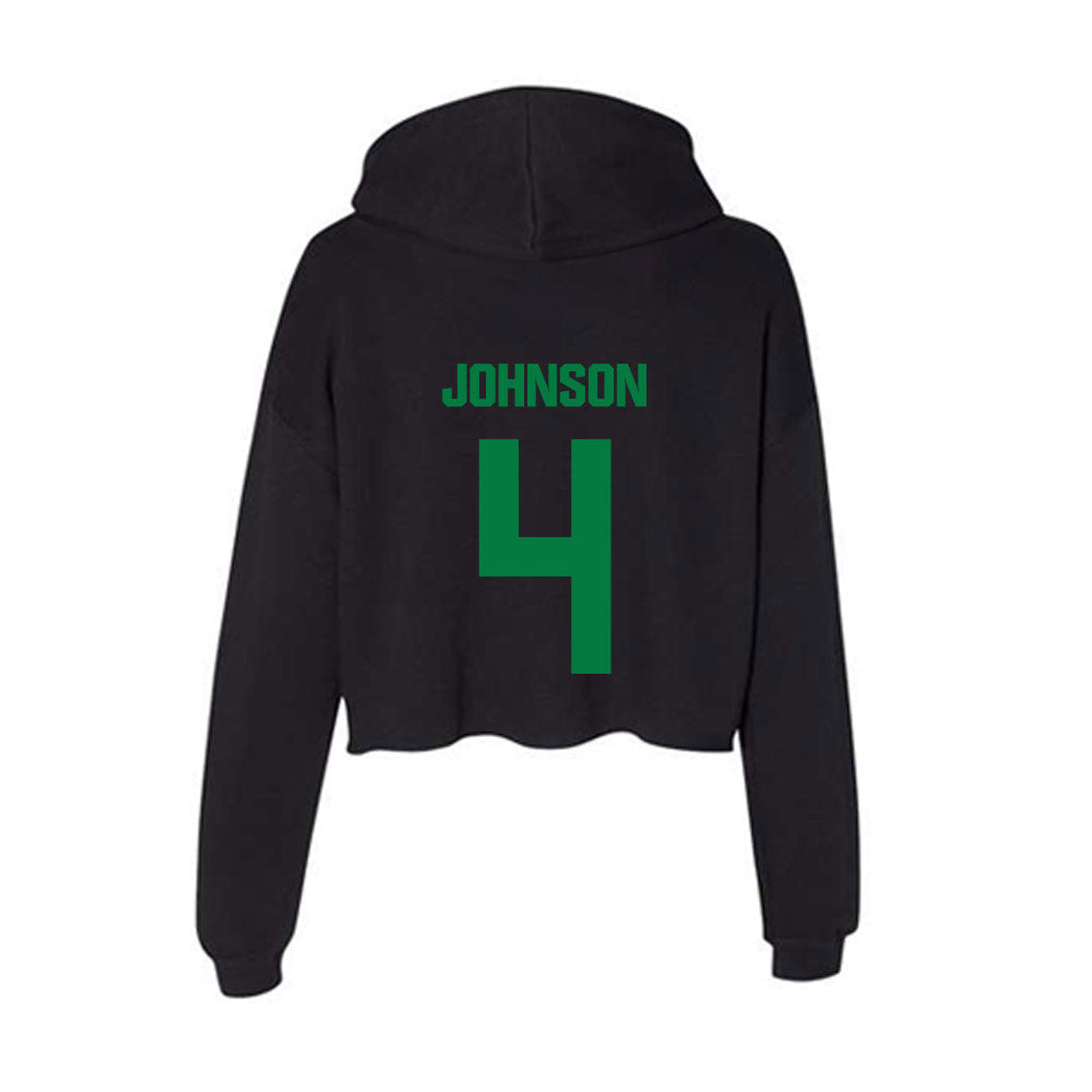 North Texas - NCAA Baseball : Kendyl Johnson - Women's Crop Fleece Hoodie-1
