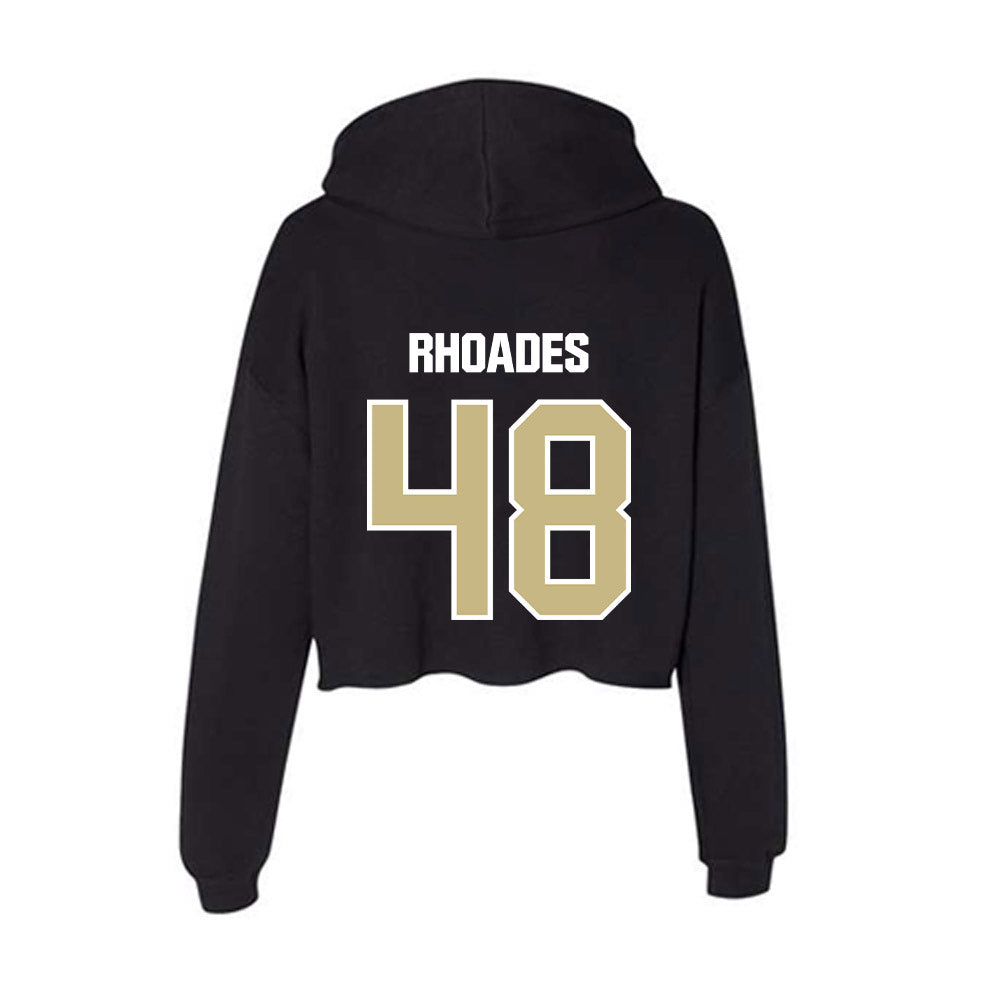 Akron - NCAA Football : Emmet Rhoades - Women's Crop Fleece Hoodie-1