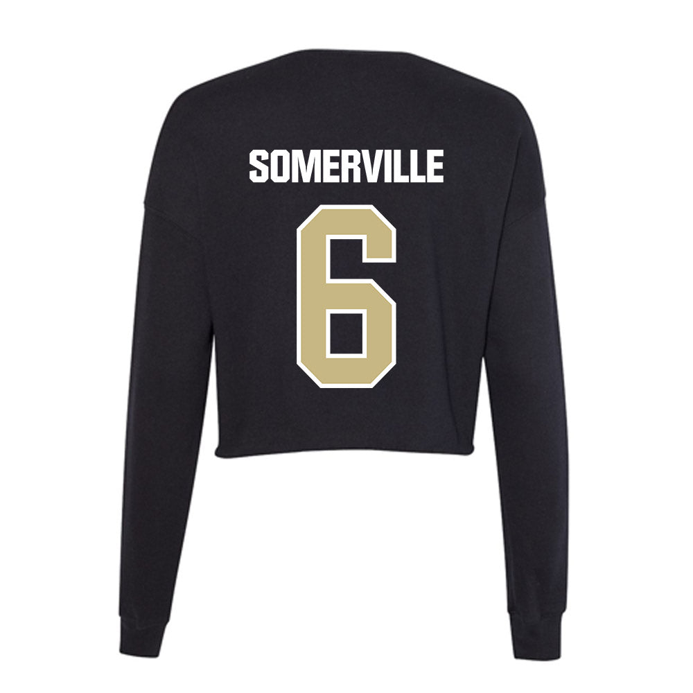 Akron - NCAA Football : Jamari Somerville - Women's Cropped Crew Fleece-1