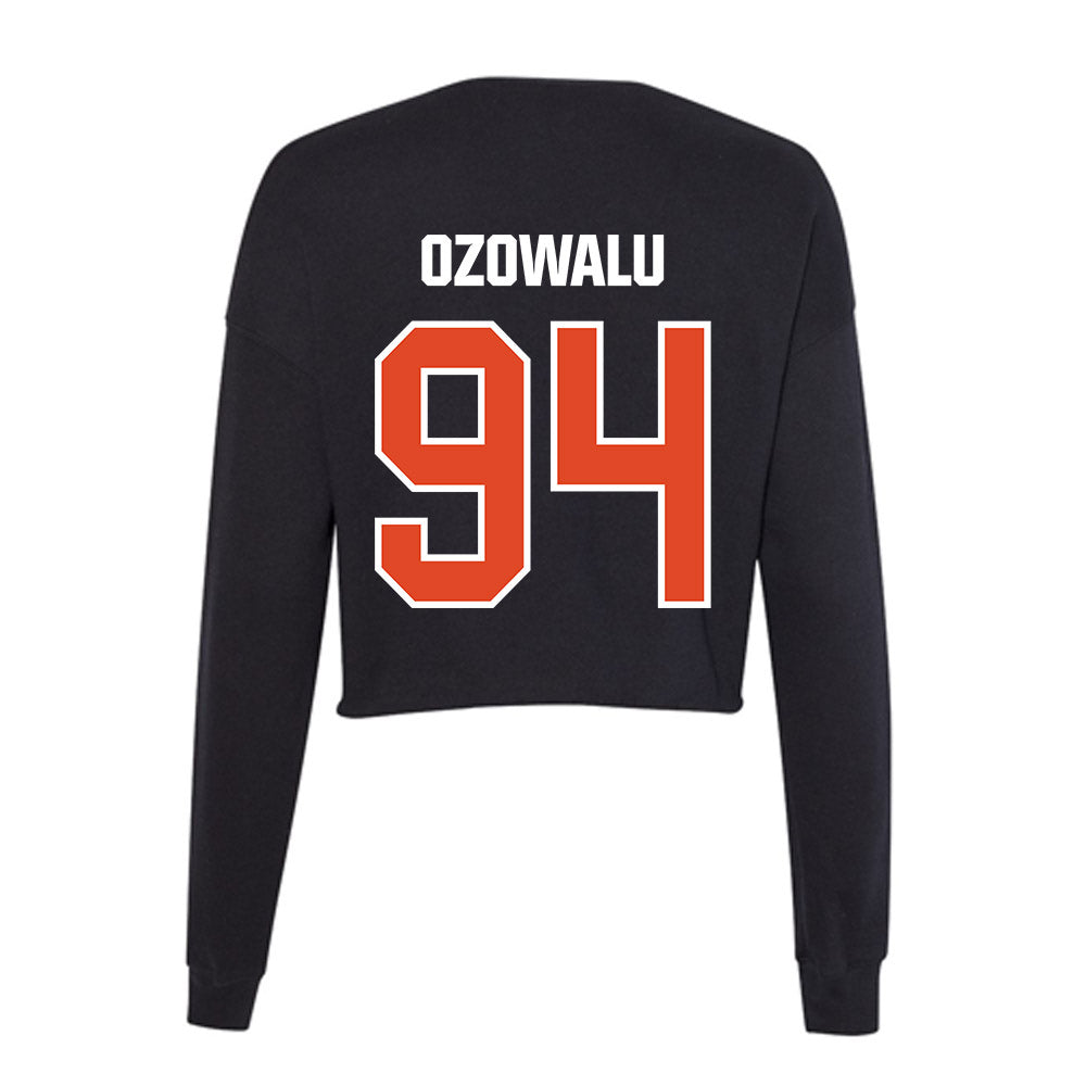 UTSA - NCAA Football : Kenny Ozowalu - Women's Cropped Crew Fleece-1