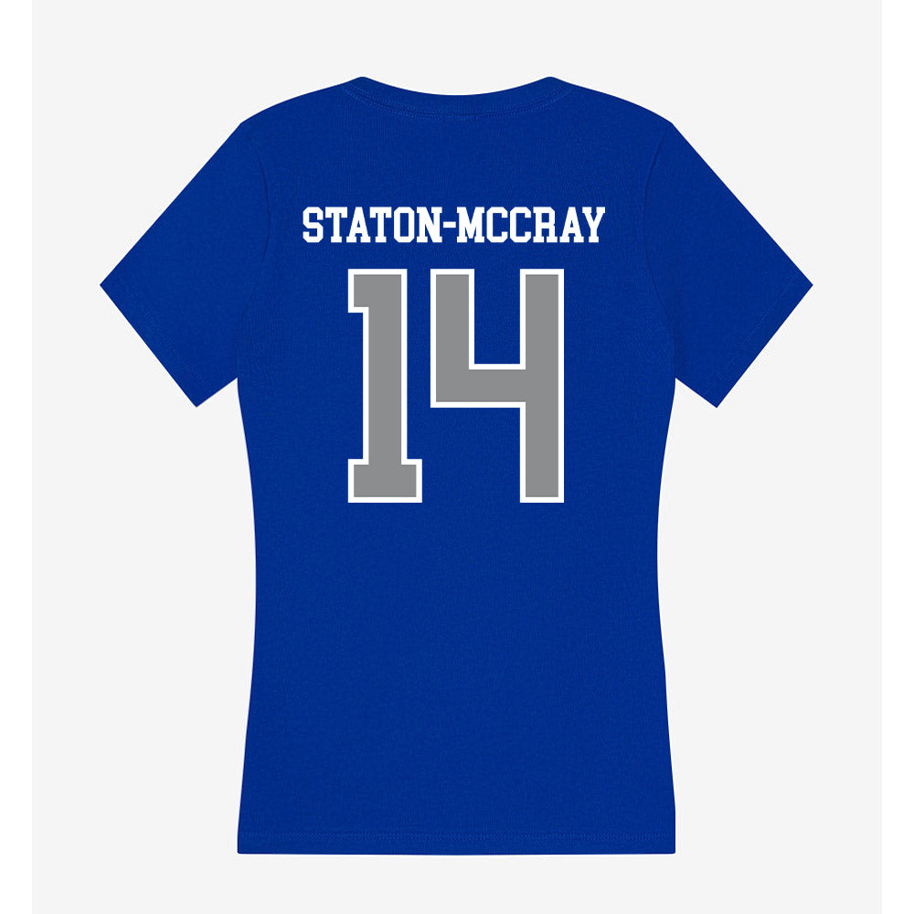 Seton Hall - NCAA Men's Basketball : AJ Staton-McCray - Women's V-Neck T-Shirt-1