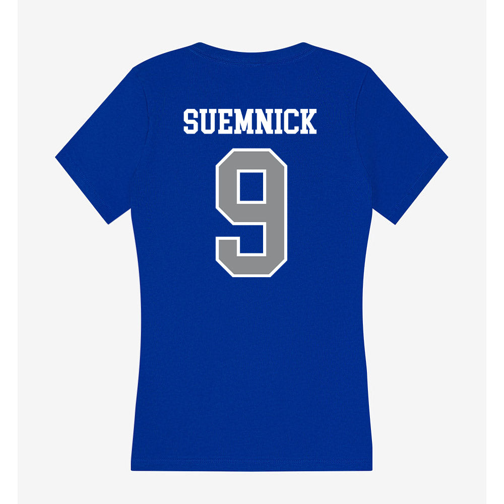 Seton Hall - NCAA Men's Basketball : Patrick Suemnick - Women's V-Neck T-Shirt-1