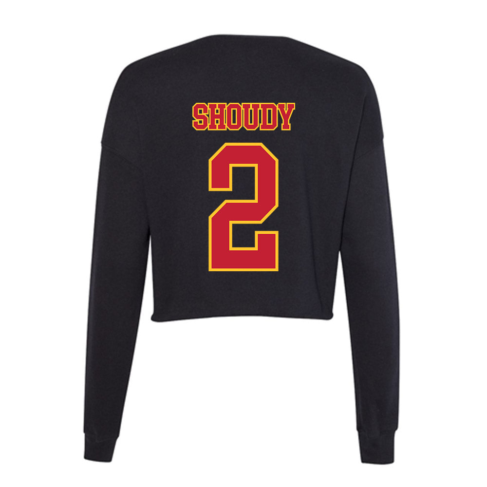 Ferris State - NCAA Men's Ice Hockey : Travis Shoudy - Women's Cropped Crew Fleece-1