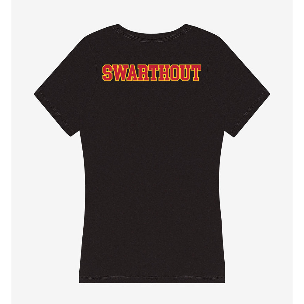 Ferris State - STUNT : Adrianna Swarthout - Women's V-Neck T-Shirt-1